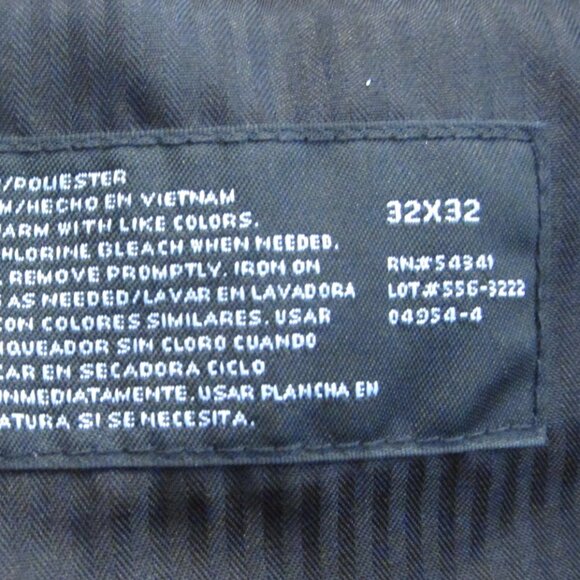 J. FERRAR MEN'S SIZE 32 X 32 TROUSER BLACK FLAT FRONT MODERN FIT PANTS DRESS SLA - Picture 12 of 13